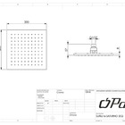 Chuveiro Completo Quadrado Metal Inspecionavel 20x20 Cromado