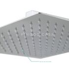 Chuveiro Cromado Slim 20 Cm Em Aço Inox 304 Com Braço Quadrad