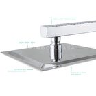 Chuveiro Cromado Slim 20 Cm Em Aço Inox 304 Com Braço Quadrad