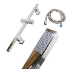 Chuveiro De Mao Quadrado Cromado Chuveirinho Barra Ajustavel