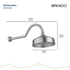 Chuveiro De Parede Aço Escovado