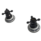 Chuveiro De Parede Com Misturador Preto Óleo Vintage Porcelan