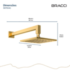 Chuveiro De Parede Dourado