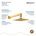 Chuveiro De Parede Dourado