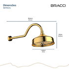 Chuveiro De Parede Dourado