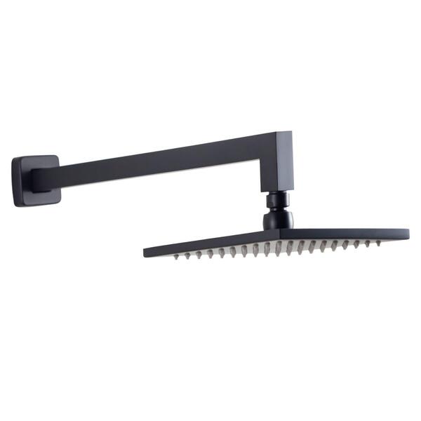Chuveiro De Parede Ducha Slim Preto Fosco 200x200x10mm