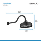 Chuveiro De Parede Preto Fosco