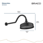 Chuveiro De Parede Preto Fosco