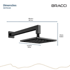 Chuveiro De Parede Preto Fosco