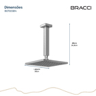 Chuveiro De Teto Aço Escovado