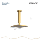 Chuveiro De Teto Dourado Escovado