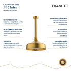 Chuveiro De Teto Dourado Escovado