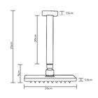 Chuveiro De Teto Quadrado Rose Gold Lux 20x20cm