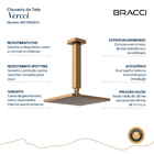 Chuveiro De Teto Rose Escovado