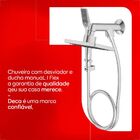 Chuveiro Deca Flex 1965.c De Parede Com Desviador Cromado