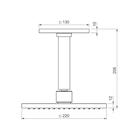 Chuveiro Deca Quadrado Com Tubo De Teto Dark Antracite - 1992