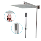 Chuveiro Ducha 25x25 Cm A Gas C/ Desviador Inteligente Abre E