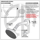 Chuveiro Ducha A Gás Articulado 10x10 Quente E Frio Redondo C