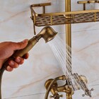 Chuveiro Ducha Banheira C/ Misturador Bronze Antigo