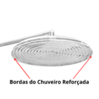 Chuveiro Ducha Cascata em Aluminio Polido De 15 Polegadas Par