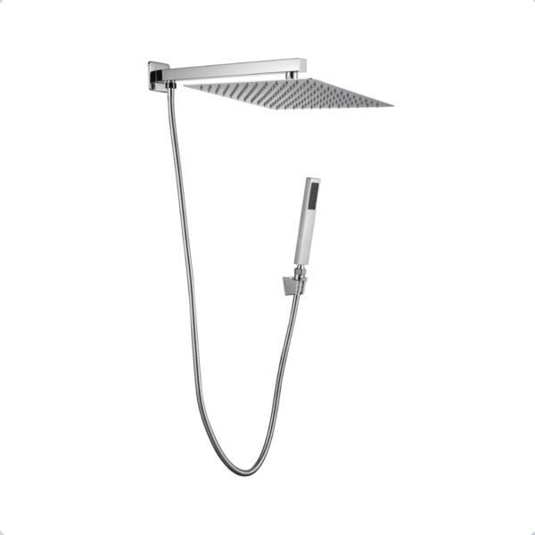 Chuveiro Ducha Desviador Inteligente Quadrado 20x20 Slim Inox