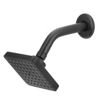 Chuveiro Ducha Flat Preto Quadrado+acabamento Quadrado Preto