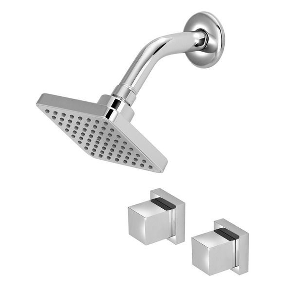 Chuveiro/ducha Flatt Quadrado + Acabamento Registro Quadrado
