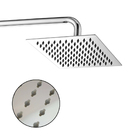 Chuveiro Ducha Inox 20x20 Cromado Slim Suporte Redondo Banhei