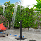 Chuveiro Ducha Irregular Parede  Preto com Cinza Cromo SolarFlow Bestway