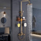 Chuveiro Ducha Misturador Banheira Vintage Bronze Q/f