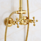 Chuveiro Ducha Misturador Vintage Retrô Dourado Ouro