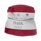 Chuveiro Ducha Pratik 3 Temperaturas, 4400w, 220V Vinho/branco