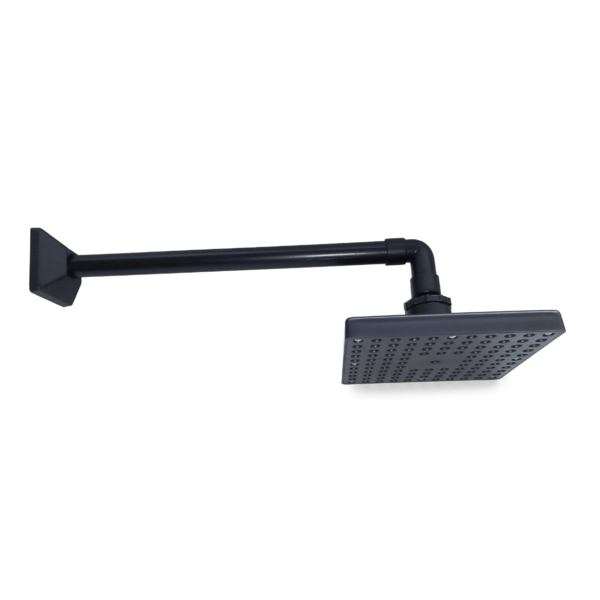 Chuveiro Ducha Quadrada De 6 Polegadas Em Abs Black Piano Par