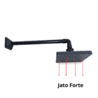 Chuveiro Ducha Quadrada De 6 Polegadas Em Abs Black Piano Par