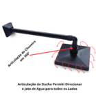 Chuveiro Ducha Quadrada De 6 Polegadas Em Abs Black Piano Par