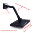 Chuveiro Ducha Quadrada De 6 Polegadas Em Abs Black Piano Par