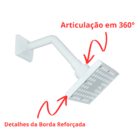 Chuveiro Ducha Quadrada De 6 Polegadas Em Abs Branco Parede A