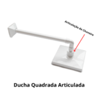Chuveiro Ducha Quadrada De 6 Polegadas Em Abs Branco Parede A