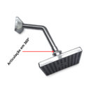 Chuveiro Ducha Quadrada De 6 Polegadas Em Abs Cromado Parede