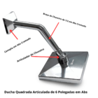 Chuveiro Ducha Quadrada De 6 Polegadas Em Abs Cromado Parede