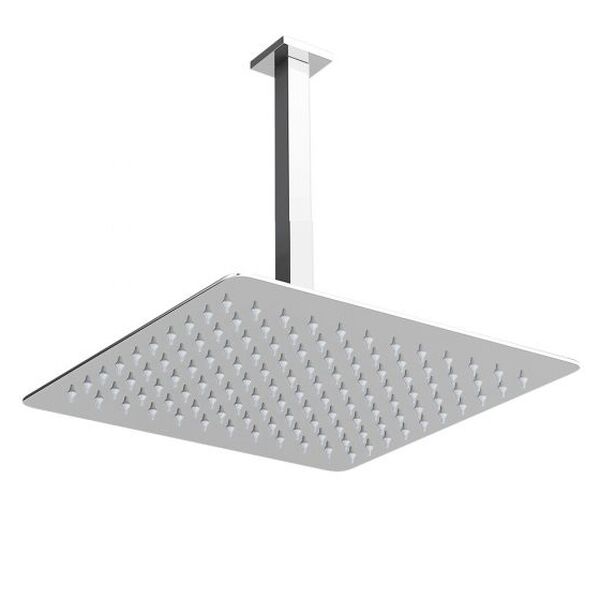 Chuveiro Ducha Quadrada Square Slim Inox 20x20cm Com Braço Qu