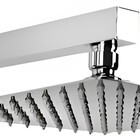 Chuveiro Ducha Quadrada Square Slim Inox 20x20cm Com Braço Qu