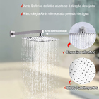 Chuveiro Ducha Quadrado 20x20 Inox Braço 40 Cm