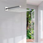 Chuveiro Ducha Quadrado 20x20 Inox Braço 40 Cm
