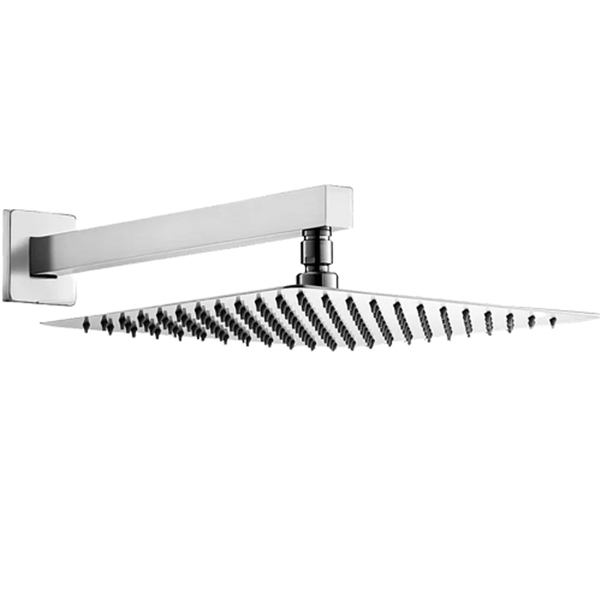 Chuveiro Ducha Quadrado 20x20 Inox Braço 40 Cm