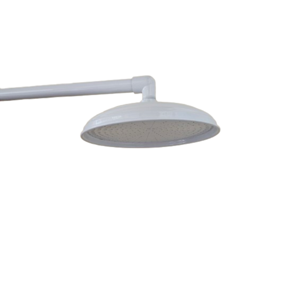 Chuveiro Ducha Redonda Cascata Em Aluminio Polido Branco De 1