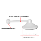 Chuveiro Ducha Redonda De 6 Polegadas Em Abs Branco Parede