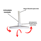 Chuveiro Ducha Redonda De 9 Polegadas em Abs Branco Para Teto