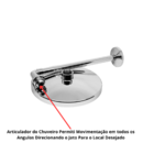 Chuveiro Ducha Redonda em Abs Cromado De 9 Polegadas Parede A