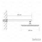 Chuveiro Ducha Slim Quadrado 20x20cm Rose Belcca - Cd001-rs